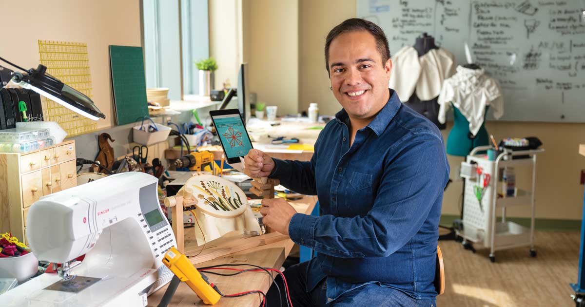 Cesar Torres in his lab