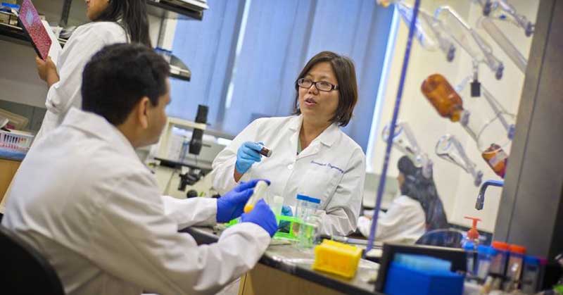 Kytai Nguyen in a lab