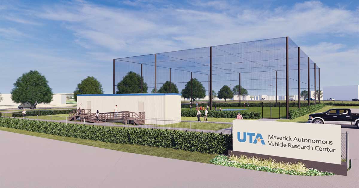 Dronte-testing facility at UTA Research Institute.